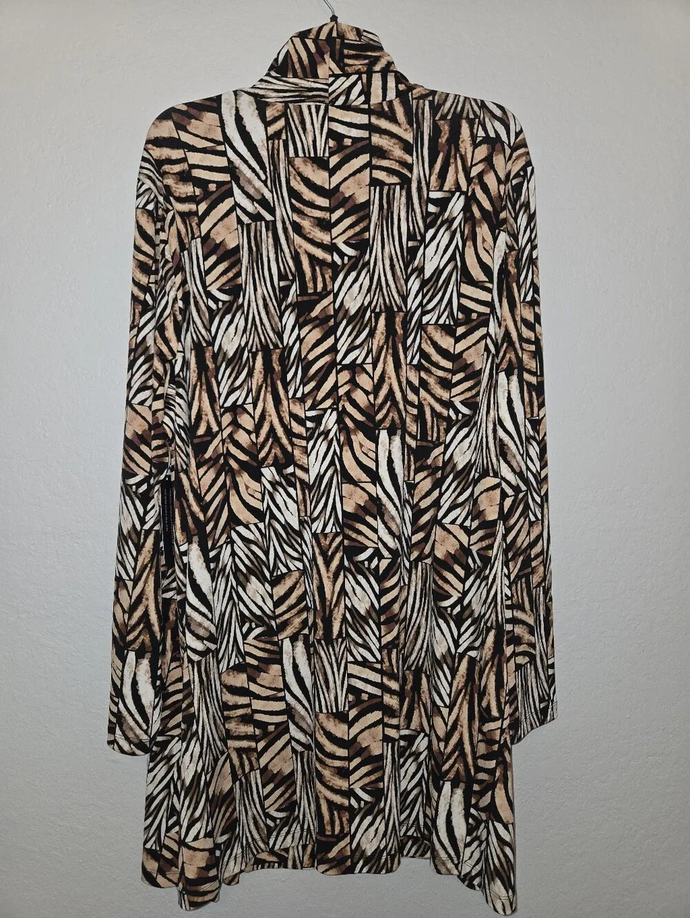 Investments Soft Separates Animal Print Open Front Cardigan, NWT - Picture 3 of 3